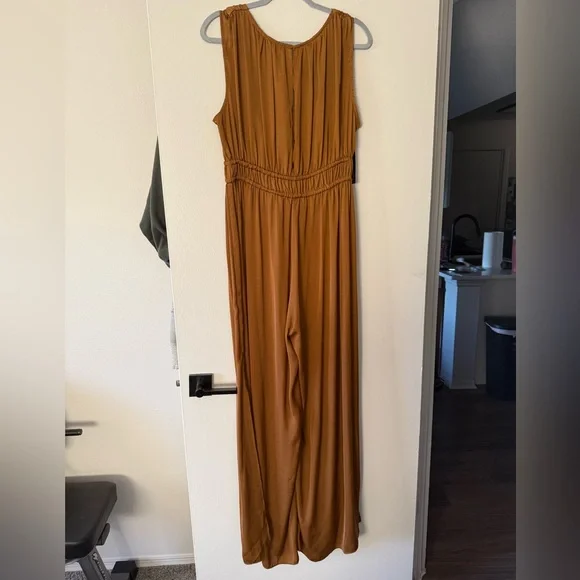 ee:some Camel V-Neck Jumpsuit - Picture 7 of 7